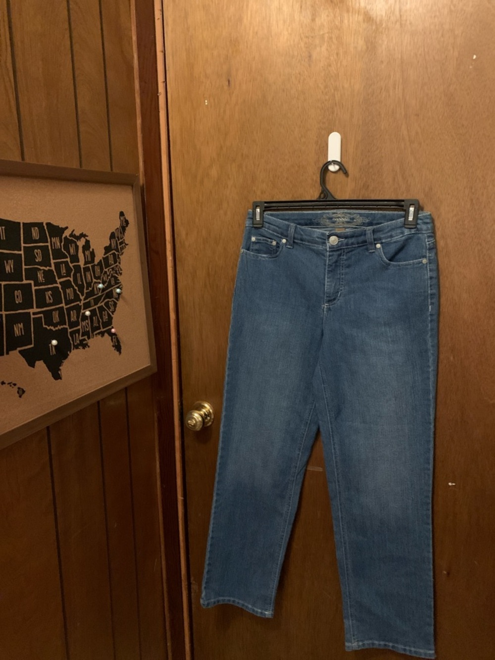 Hannah Straight-Leg Jeans in Medium Blue